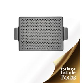 Bandeja Rubber Pewter 52x35 Cm Kaymet